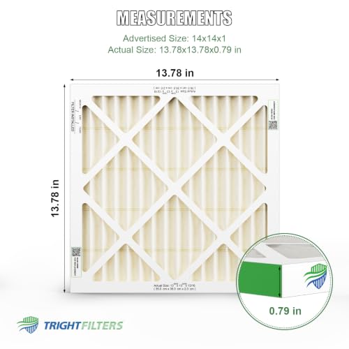 TRIGHTFILTERS 14x14x1 Air Filter MERV 11 HVAC Furnace Filter Pleated 2 Pack by TRIGHTFILTERS - Used condition - Image 2