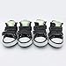 PetFavorites Pet Dog Puppy Running Shoes Outdoor Boots Nonslip Booties Canvas Sneaker for Large Dogs with Velcro and Glow in The Dark, Pack of 4 (Black, Size 8)