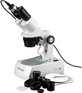 AMSCOPE SE305R-AZ-LED-E 10X-20X-30X-60X Zoom Vergrößerung Stereomikroskop mit LED Beleuchtung Licht und USB Digitalkamera Binokular Kabellos