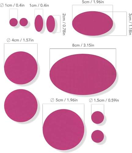 aZengear Repair Patches for Down Jackets - Waterproof, Pre-Cut, Self-Adhesive, Tear-Cold-Heat-Resistant Nylon Polyester Fabric to Fix Puffer Coats, Gear, Tents (11 Pcs, Dark Pink)