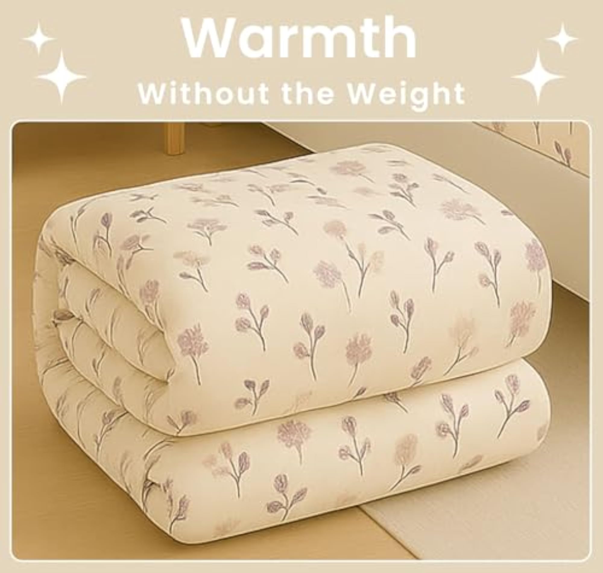 3 Piece Bedding Set with Bedsheet, Pillow Cover & Comforter