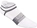 ASICS Quick Lyte Cushion Single Tab (3 Pack), White/Grey Heather, X-Large