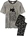 Peaky Blinders Pajamas Mens Tommy Shelby Family T-Shirt & Lounge pants PJ Set Large Grey