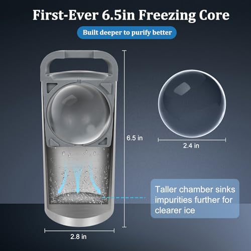Molde para esfera de hielo transparente de 2.4 pulgadas miniatura 3