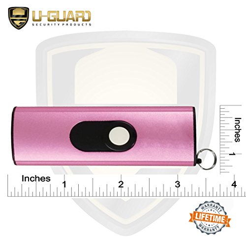 Micro Stun Gun Keychain Pepper Spray Self Defense Kit Bundle. Personal Non Lethal Weapons For Women Or Men. High Volt Rechargeable Keychain Stun Gun & Key Ring Max Strength Pepper Defense Spray (Pink) #TOP3