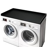 Gashell Washer Dryer Countertop, 27.5" x 54" Bamboo Washer and Dryer Countertop for Laundry Room Organization(Black)