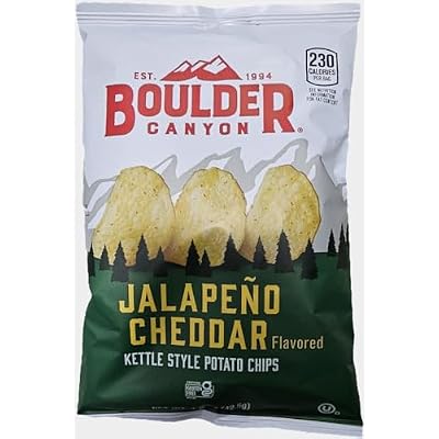 Boulder Canyon | Jalapeno Cheddar | Kettle Style Potato Chips| 1.5 Ounce | Pack of 12 Bundled by SUPERDEALS with Mystery Bonus Gift