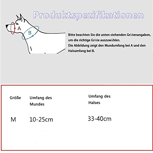 WUDQIJI Ausbildungsgeschirr Hundehalfter Haustier Maulkorb Für Hunde Maulkorb Hunde Trainingsmaulkorb Hund Maulkorb Schwarz Hundemundschutz Training Halter verhindert Bellen Beißen und Kauen (M)