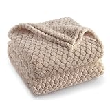 Exclusivo Mezcla Fleece Throw Blanket for Couch and Bed,Extra Soft Warm Decorative Fuzzy Throws for Women,Lightweight Cozy Blankets Size 50x60 Inches, Camel