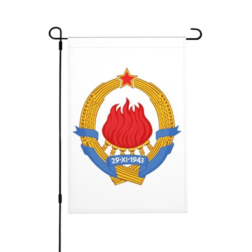 Giardino Bandiera Emblem Of Yugoslavia Bandiera Pirata Resistente Alle Intemperie Striscione All'Aperto, Per Celebrazioni, Balcone, Feste Strada, 30x45cm