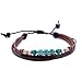 Produktbild Morella Damen Armband aus Leder mit Ringen und Beads türkis