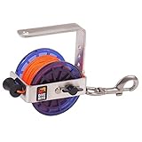 Dive Rite Safety Classic Reel, Medium S/S Snap, 140 ft #24 Orange Line