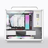 pcケース ミドルタワー pcケース 透明強化ガラスモデル micro-atx シルバー MINI型