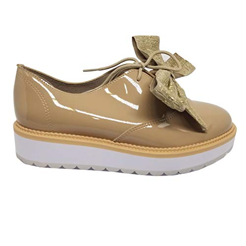 Sapato Oxford Beira Rio Nude com Laço (opcional)