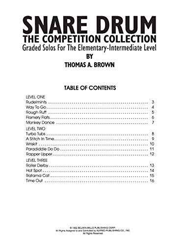Snare Drum -- The Competition Collection: Graded Solos for the Elementary-Intermediate Level - Thumbnail 3
