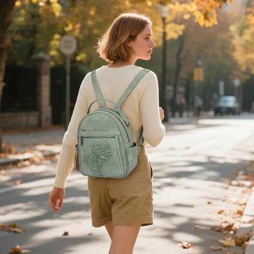 Image of Mini Backpack Purse for Women,Vegan Leather Small Backpack for Daily | Embossed Lightweight Water-Resistance Travel Mini Fashion Daypack Bag,Ladies Casual Backpack Purse Gift Choice for Women