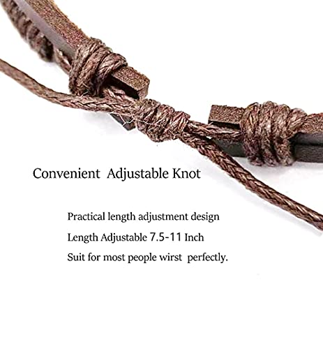 Sonnyx 9 Pack Mens Leather Bracelets Set For Men Women Woven Wrist Cuff Bracelets Hemp Cords Wooden Beads Ethnic Tribal Handmade Wrap Adjustable Braided Leather Braceletswristband Bracelets #TOP3