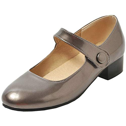 MAVMAX Women's Lolita Mary Janes Flat Ankle Strap Low Heel Pumps