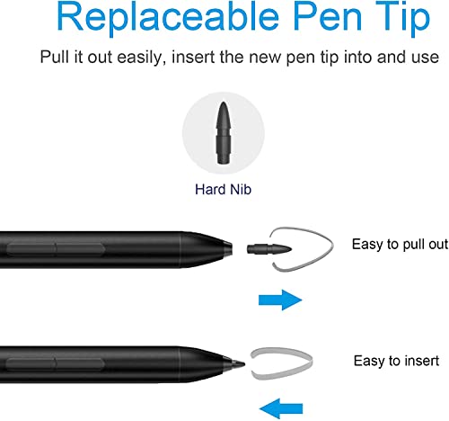 Active Stylus Pen For Dell Inspiron 5400/5406/5410/7300/7306/7405/7500/5485/5482/5490/7390/7590/7586/7386/5485, Latitude 3120/7220/3390 (Touch Screen Models Only Must Support Active Pen) #TOP4