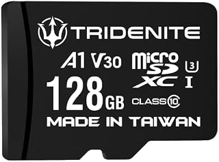 TRIDENITE 128GB Micro SD Card, MicroSDXC Memory for Nintendo-Switch, GoPro, Drone, Smartphone, Tablet, 4K Ultra HD, A1 UHS-I U3 V30 C10, Up to 95MB/s Read, With SD Adapter