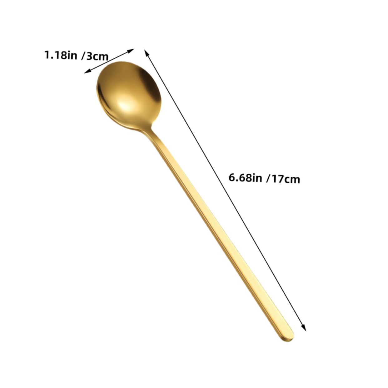 ABOOFAN 30 Pezzi in acciaio inossidabile cucchiai da dessert decorativi cucchiai metallo cucchiaio antipasto per cucinare Cafe Spoon D'oro