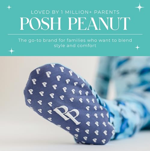Image of Posh Peanut Convertible Baby Sleepers, Boy Toddlers Footless Pajamas | True To Size Fit With 2-Way Zipper, Convertible Mittens /Footies With Grips, Tagless Gentle Comfort, Easy Care Wash