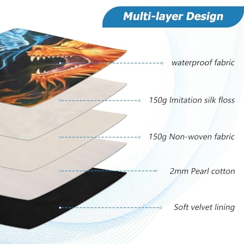 Funda para portátil 13-14 pulg con diseño de dragón miniatura 4