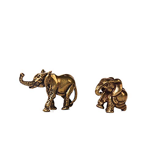 Thé animal de compagnie éléphant en cuivre pur Koliyn statuette miniature rétro
