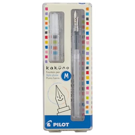 PILOT Kakuno Fountain Pen, Clear Barrel, Medium Nib (10822)