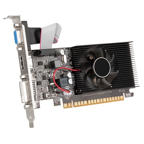 GT610 - Tarjeta gráfica de escritorio de 2 GB, DDR3 de 64 bits, para oficina de negocios, PCIE X16, VGA, PC, tarjeta de video de repuesto