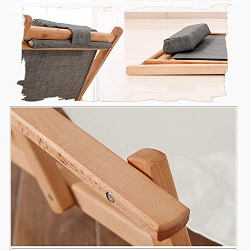 Chaise de détente de bureau en bois noble avec dossier inclinable - 6