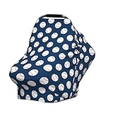Baseball Blue Baby Stuff Car Seat Cover for Baby,Mom Nursing Breastfeeding Covers,Multi-Use Car Seat Canopy Carrier Cover,Stroller Cover Newborn Shower Gift for Boys Girls