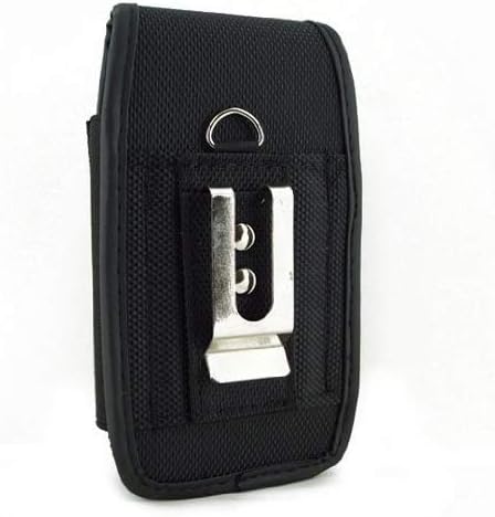 For New AT&T Samsung Galaxy S5 Active, a Large Oversize Vertical Smart Phone Case / Pouch / Holster w Metal Clip and Hook-and-Loop Fastener, Fits the Phone with Protective Cover