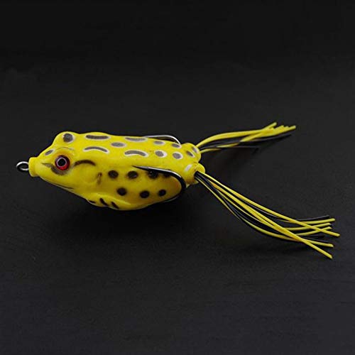 Iscas de pesca macias artificiais N/V, iscas realistas de sapo com dois ganchos, iscas de sapo para