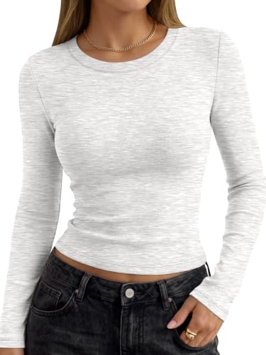 Trendy Queen Women's Long Sleeve T-Shirt Oatmeal Grey Small