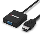 UPGROW HDMI to VGA Adapter HDMI Male to VGA Female Converter Support Computer, Desktop, Laptop, PC, Monitor, Projector, HDTV, Chromebook, Xbox and More, Model Number: UPGROWHMVF01