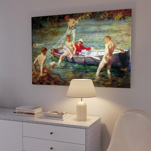 Toile tendue Ruby Henry Scott Tuke triptyque de 61 cm pour la décoration murale
