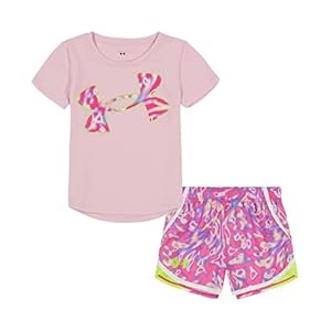 Under Armour baby-girls Short Sleeve Shirt and Shorts Set, Durable Stretch and LightweightClothing Set