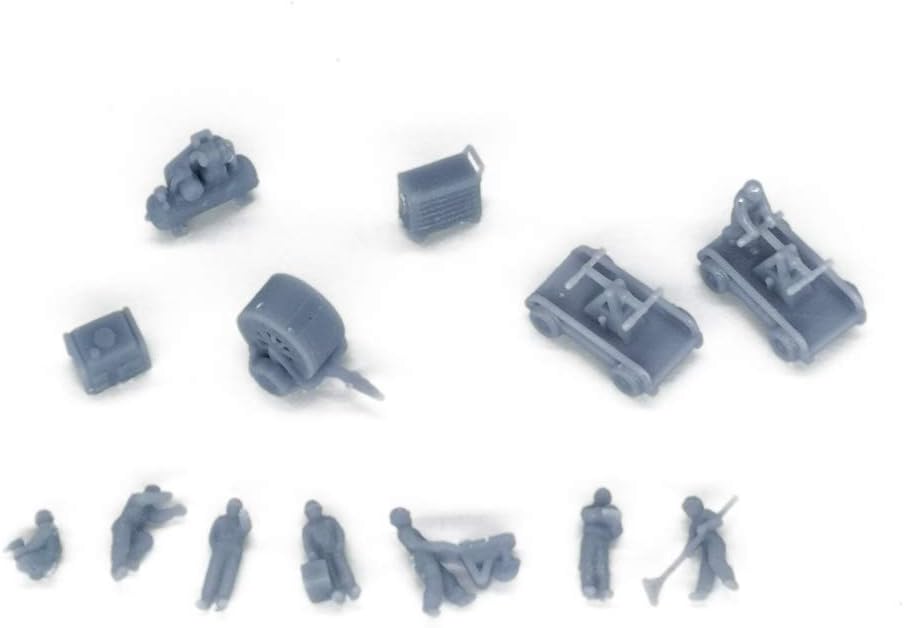 Outland Models Railway Scenery Maintenance Worker & Equipment Set 1:160 N Scale