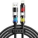 【Large Compatibilité】Lorsqu'il est utilisé comme câble USB C vers Lightning ou câble USB A vers Lightning, il est compatible avec iPhone 14/14 plus/14 Pro/14 Pro Max, iPhone 13/13 Pro/13 Pro Max/13 Mini, iPhone 12/12 Pro/12 Pro Max/12 Mini, iPhone 11/11 Pro/11 Pro Max, iPhone XS Max/XS/XR/X, iPhone 8 Plus/8, iPhone 7/7 Plus, iPhone 6/6s/6s Plus. Et lorsqu'il est utilisé comme câble USB C vers USB C ou câble USB A vers USB C, il est compatible avec iPhone 17/ iPhone Air/ iPhone 17 Pro/ iPhone 17 Pro Max, iPhone 16/16 Plus/16 Pro/16 Pro Max, iPhone 15/15 Plus/15 Pro/15 Pro Max, Samsung Galaxy S24/S23/S22/S21, MacBook Pro/Air, Pad Pro/Air, ChromeBook Pixel, Google Pixel, etc.