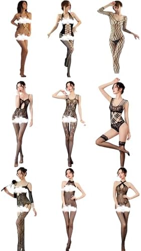 [Senteria] レディース 大人 過激 セクシー ボディストッキング 全身網タイツ 穴あき 誘惑コスプレ エロ 丈夫 伸縮 透け透け ランジェリー ベビードール シースルーエロ アダルト フリーサイズ 詳細画像5