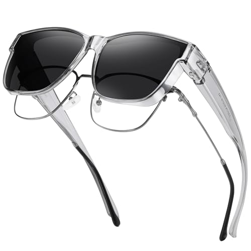 Image of GEGURI Polarized Sunglasses Fit Over Glasses for Men Women, Oversized Square Sun Glasses UV400 Protection Shades