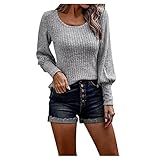 Short Sleeve Summer Women Blouses Sweater Long Sleeve Tee Turkish Tunic Construction Shirts for Men (Gray, L)