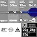 Target Darts 975 Ultra Marine 01 26G 97.5% Tungsten Swiss Point Steel Tip Darts Set with K-Flex