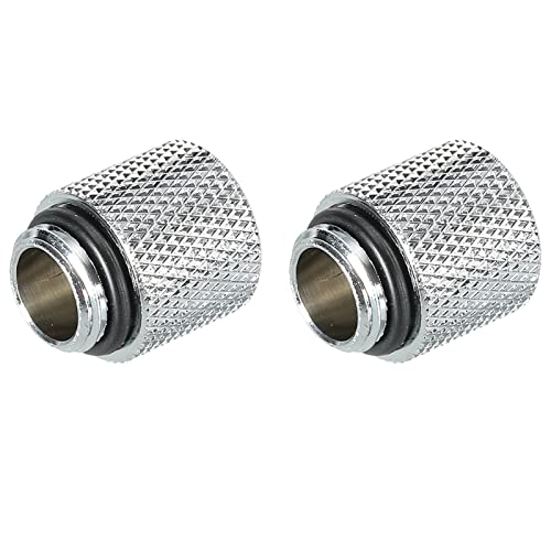 Extensor G1/4 x 15 mm plateado con acabado brillante mecanizado para refrigeración de PC