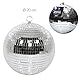 PARTY TIME, EA10307, Boule à Facettes D20cm, Apportez du Disco à VOS fêtes Avec cette décoration en verre. Dimensions : 20 x 20 x 20 cm. Ambiancez VOS soirées Avec du Fun Pour Tous !