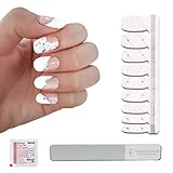 This Season's Colors | French Tip Nail Polish Strips based on Fashion Reports w/ Reusable Glass...
