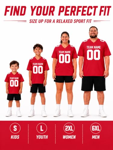 Image of Custom Replica Football Jersey with Name Number Logo