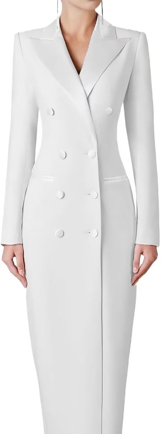 Women's Spring Fall Business Casual Blazers Long Sleeve Peak Lapel Trendy Work Office Blazer Jackets Outerwear MCM19
