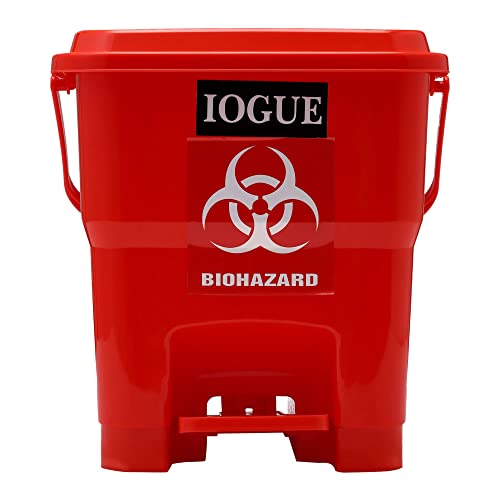 Image of Plastic Bio Medical Pedal Garbage Waste Dustbin 16 LTR (RED)